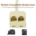 thumbnail image 4 of RJ11 6P4C 2 Way Outlet 1 to 2 Telephone Phone Jack Line Splitter Adapter Beige, 4 of 6