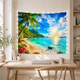 thumbnail image 5 of Sunny Tropical Beach and Mountain Tapestry, 5 of 7