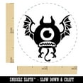 thumbnail image 2 of One Eyed Monster Demon with Bat Wings Self-Inking Rubber Stamp Ink Stamper - Brown Ink - Mini 1/2 Inch, 2 of 7