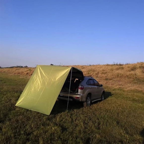 Maoww Polyester Car Roof Tent Spacious Roof Top Tent Inside Windproof Camping Shelter Awning Is Very khaki