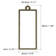 thumbnail image 2 of Uxcell 48x20mm Rectangle Hollow Resin Pendants Frames for DIY Crafts Bronze 10 Pack, 2 of 5