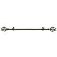 thumbnail image 3 of Black Gold Adjustable Decorative Curtain Rod with Metal Leaf Finial 28" - 48", 3 of 6