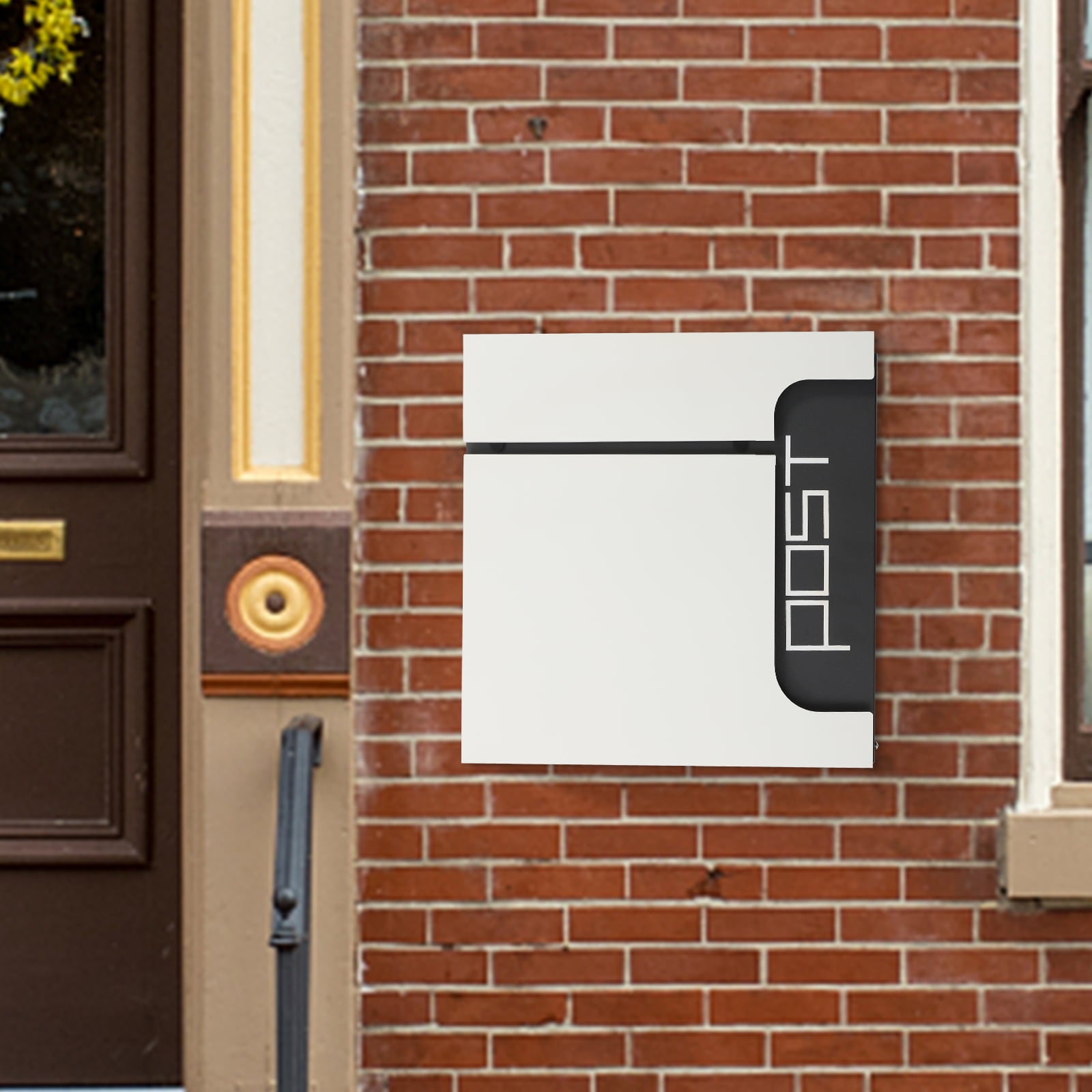 Wall Mounted Mailbox, 14 * 4 * 14In Large Capacity Locking Mailbox for Outside, Modern Metal Post Box for Newspapers,Letters