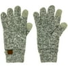 Winter CC Quad Touch Screen Smart Cellphone Finger Tips Warm Soft Gloves (Classic Ribbed Melange Gray)