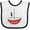 White and Black, variant on Inktastic First Birthday-1 Year Old Red Boat Boys or Girls Baby Bib