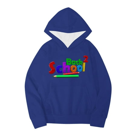 

Kids Boys Girls Autumn WInter School Season Letter Printed Long Sleeve Hoodie Warm And Comfortable Tops Children s Clothing Christmas Baby Outfit Kids Sweatshirts Boys Clothes Size 3-7 Sweatsuit