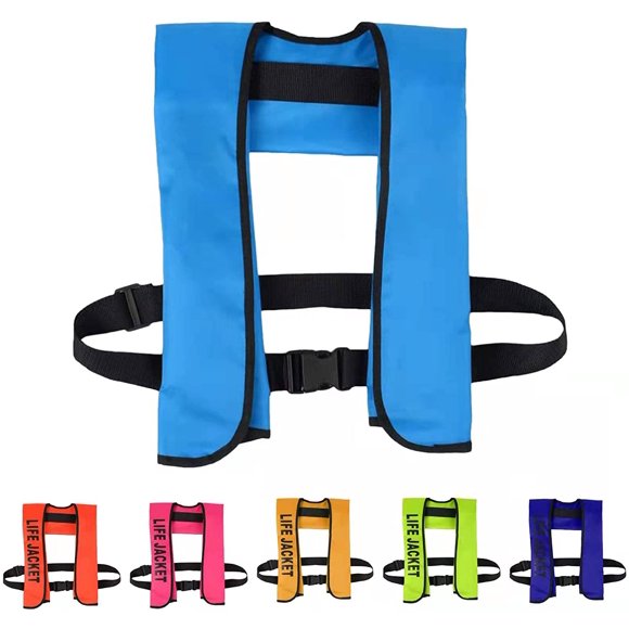Life Jacket, Automatic Inflatable Life Jacket Vest, Adult Life Vest Water Sports Fishing Kayak Boating Jacket Life Jacket, Automatic and Manual Fast Inflation in 3-5 Seconds, CE Approved