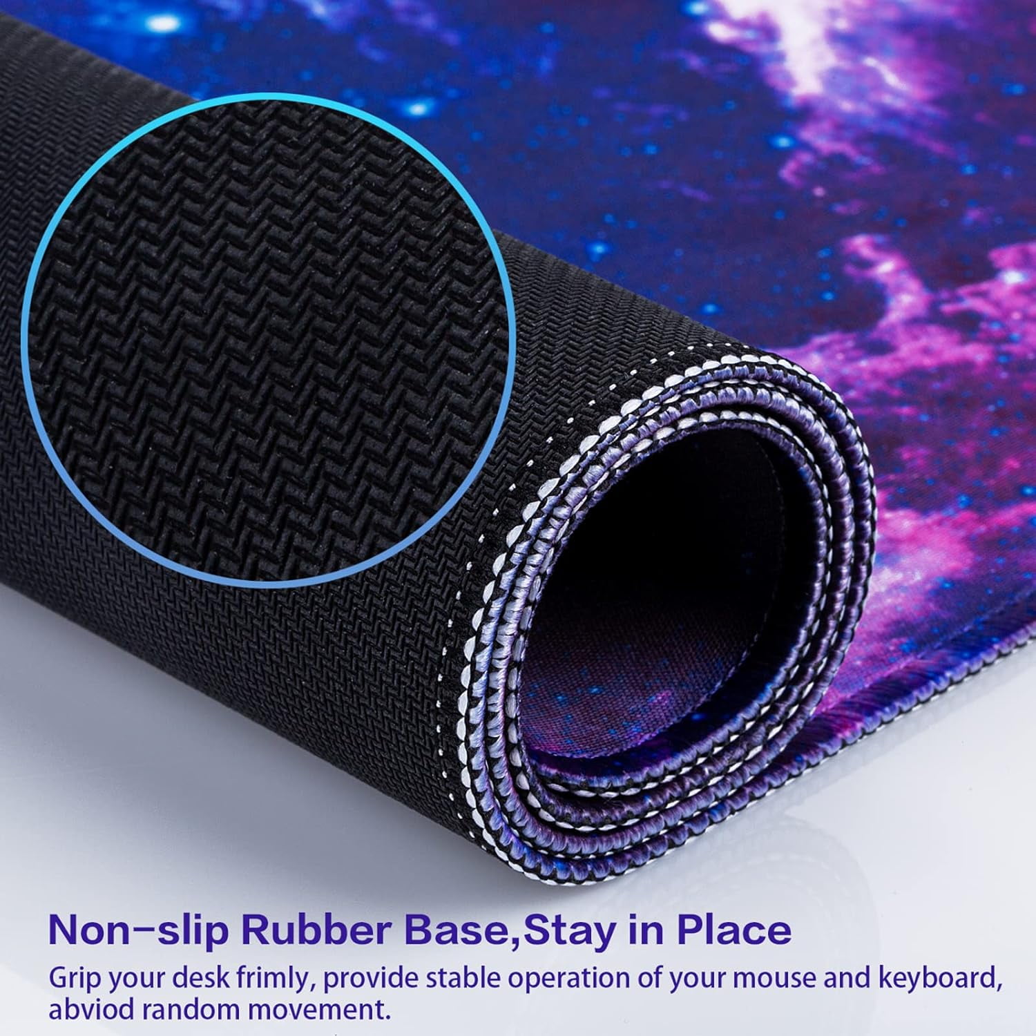 Gaming Mouse Pad, Large Mouse Pad for Desk, 31.5x15.7inch Mouse Pad for Home Office Gaming Work-Blue Galaxy