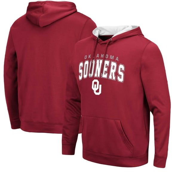 Men's Colosseum Crimson Oklahoma Sooners Resistance-Pullover Hoodie