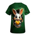 thumbnail image 7 of YOIAVAIOY Easter Shirts for Women Plus Size Funny Bunny Eggs Graphic Tee Shirts Spring Fashion 3/4 Sleeve Holiday Casual Tops, 7 of 7