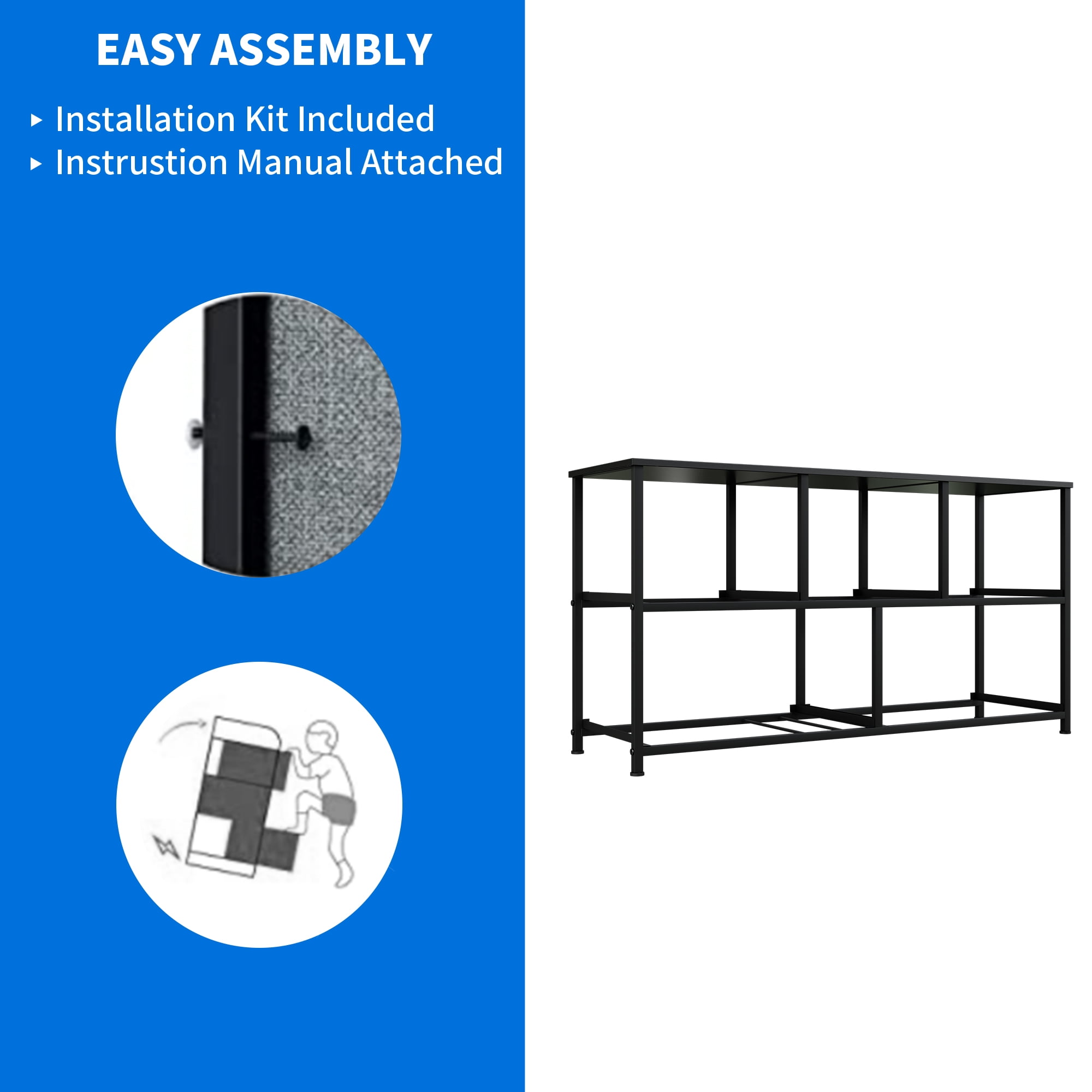 Uforic 5-Drawer Fabric Dresser for Adults with Wood Top for Bedroom, Living Room, Hallway, Black