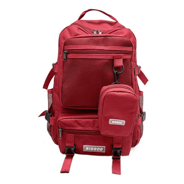Mochila Multifuncional De Gran Capacidad Unisex Roja