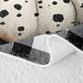 thumbnail image 5 of Homewish Watercolor Pumpkin Quilt Full, Botanical Plant Full Bedspread Sets, White Black Orange Gray, 3-Piece 1 Bedspread and 2 Pillowcases, 5 of 7