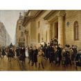 thumbnail image 2 of Jean Béraud 18x15 Black Ornate Wood Framed Double Matted Museum Art Print Titled - The Release of the Lycee Condorcet (1903), 2 of 5