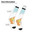 thumbnail image 2 of Naloa Corgi With Towel Ans Slice Cucumber Thigh High Socks Extra Long Stretchy Sock Women Over Knee High Opaque Stocking Daily Wear, 2 of 6