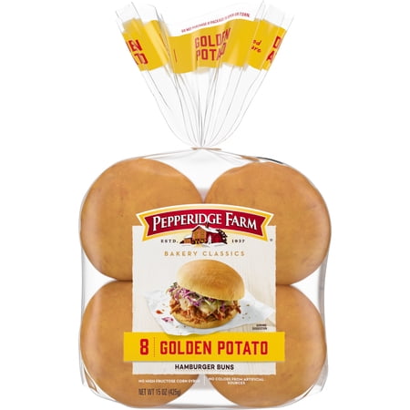 Pepperidge Farm Golden Potato Hamburger Buns, 8-Pack Bag