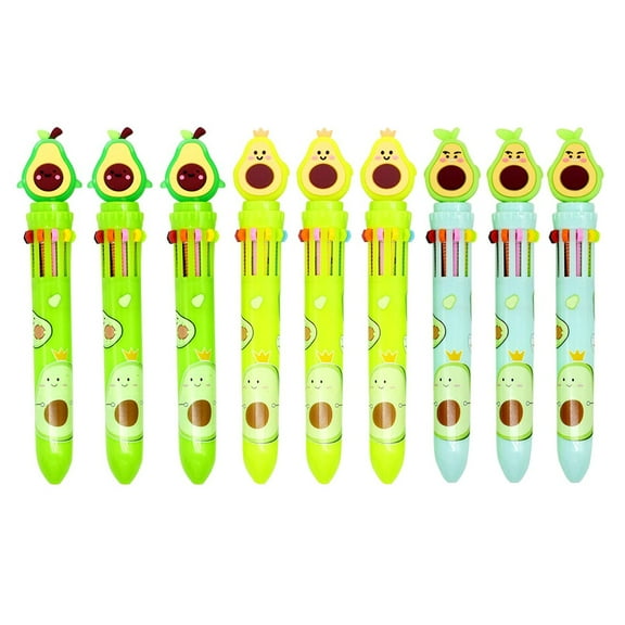 Zeiwohndc Novelty 8 Colors Ballpoint Pens Set 0.5mm Retractable Pen Party Favors Supplies