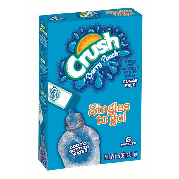 Crush Drink Mix Singles To Go! Berry Punch, 6ct box