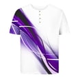 thumbnail image 4 of Mefallenssiah Hommes Hauts, Décolleté Hommes Décontracté Col Rond Impression Pull Sport Manches Courtes T Chemise Chemisier, 4 of 5
