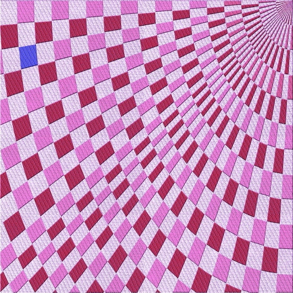 Ahgly Company Machine Washable Indoor Square Transitional Blossom Pink Area Rugs, 5' Square