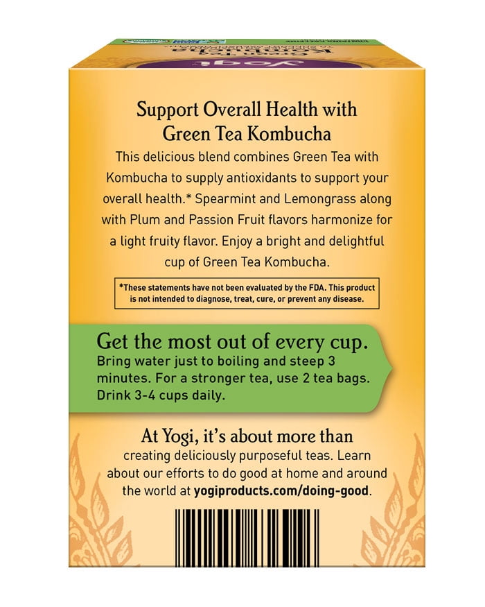 Yogi Green Tea Kombucha Nutrition Facts Besto Blog
