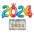 thumbnail image 1 of LCXmlly Party Photo Backdrop Bright Color Number Balloon Decoration Inflatable Widely Used 2024 New Year Party Ornament, 1 of 9