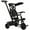 Noir, variante sur Qaba Tricycle pour Enfants 4 en 1 Tricycle avec Siège Réversible à Angle Ajustable Poignée Amovible Auvent Main Courante Ceinture Rangement Repose-Pieds Frein Embrayage pour 1-5 Ans Gris
