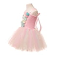 thumbnail image 4 of Ierhent Toddler Clothes for Girls Girl Peony Lace Back A-Line Straight Tutu Tulle Party Flower Girl Dress Pink,5-6 Years, 4 of 5