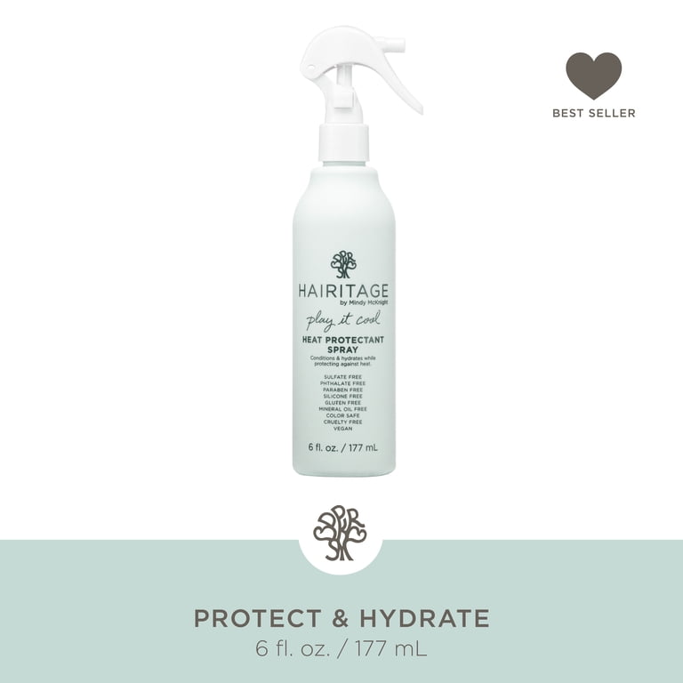 Hairitage Play It Cool Argan Oil Heat Protectant Spray, 6 fl oz photo 2
