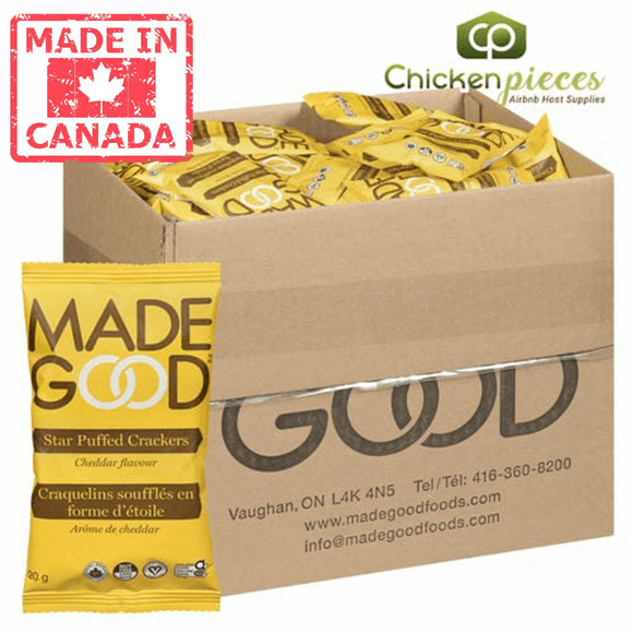 Madegood Cracker Cheddar Star Puffed Bulk 20g/0.705oz (100Units/Case)-Canadian Made
