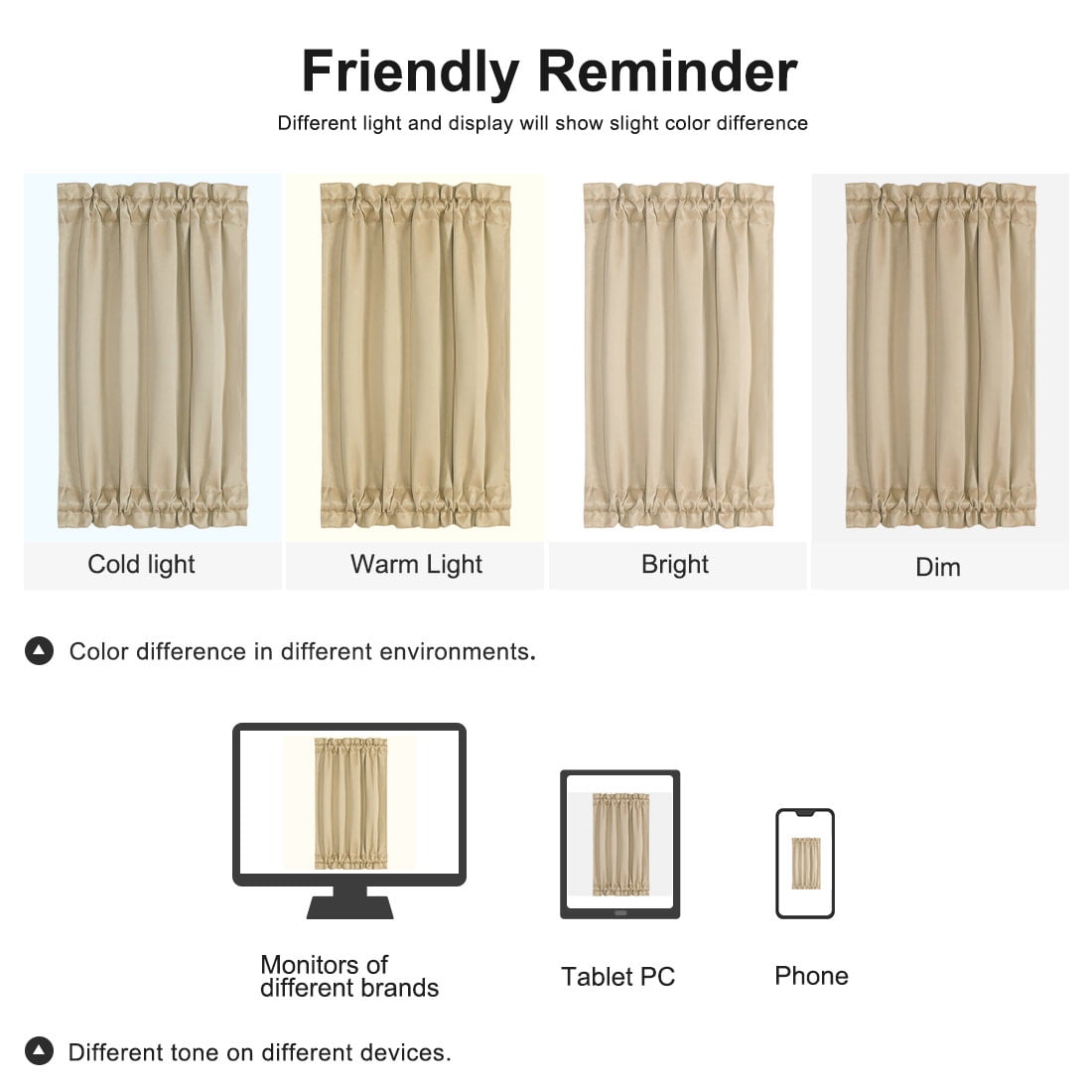 Unique Bargains 2-Pack French Door Curtains Panels Khaki 25" x 40"