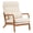 Off-White, variant on UWR-Nite Mid-Century Modern Accent Chair with Cushion, Upholstered Fabric Single Lounge Chair, Reading Armchair, Accent Chairs for Living Room Bedroom