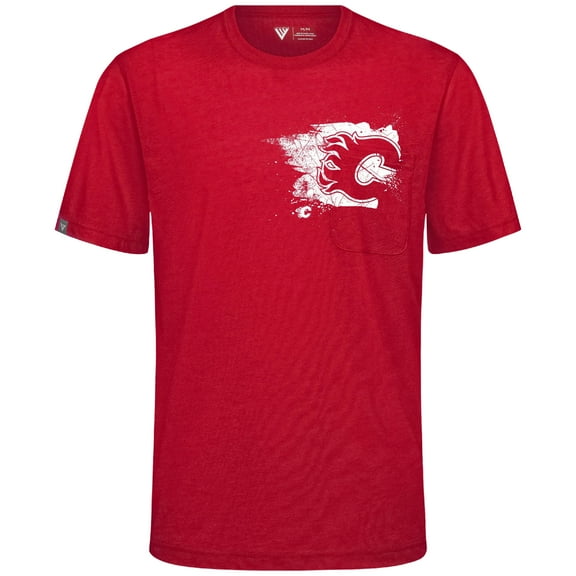 Men's Levelwear  Red Calgary Flames  Focal Blasted T-Shirt