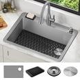 thumbnail image 2 of DELTA FAUCET Delta Marca 30 inch Drop-In Undermount Stainless Steel Single Bowl Kitchen Sink with Accessories, 2 of 9