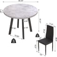 thumbnail image 2 of 2-Piece Modern Round Dining Table Set with 2 Black Chairs - Compact for Kitchen, Apartment & Terrace, 2 of 6