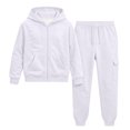 thumbnail image 5 of Boys Sweatsuit Boy 2 Piece Outfit Kids Tracksuit Zip Up Hooded Sweatshirt Athletic Jogger Sweatpants 2T-14T, 5 of 5