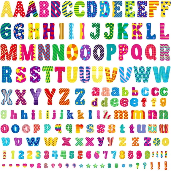 Bulletin Board Letters 166 Pcs Large Alphabet Stickers Colorful for Decor