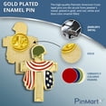 thumbnail image 6 of PinMart's American Flag Waving Patriotic Religious Spiritual Angel Lapel Pin, 6 of 6