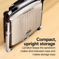 thumbnail image 4 of Hamilton Beach (25410) Panini Press, Sandwich Maker & Grill, Electric, 95Cooking Surface, Stainless Steel, 4 of 8