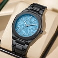 thumbnail image 4 of Men's Business Fashion White/Blue/Black Dial Quartz Watches, Luxury Mens Black Wrist Watch, 4 of 6