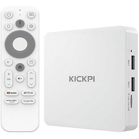 Android 11.0 Tv Box,Kickpi Kp1 Smart Tv Player,Player Box With Assistant Voice Remote Control Support Chromecast And Dolby Audio 100M Lan 2.4G/5.0G Wifi 5 Bt 5.0