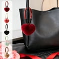 thumbnail image 2 of PEIBang Valentine's Day Heart Bag Charms,Cute Plush Heart Shaped Keychain with Rope for Purse Handbag Backpack,Gifts for Birthday Valentine's Day, 2 of 6