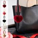 thumbnail image 1 of Llavero De Fibra De Poliéster 1 Llavero Con Dije En Forma De Corazón En Terciopelo De Poliéster Suave Negro Para Decorar Bolsos, Carteras O Mochilas, 10cm Rkxzt, 1 of 9