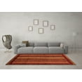 thumbnail image 3 of Ahgly Company Indoor Round Abstract Orange Modern Area Rugs, 7' Round, 3 of 4
