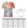 thumbnail image 2 of Mermaid Fish Scales Women's Short Sleeve T-Shirt Crew Neck Casual Summer Trendy Loose Fit Tops, 2 of 6