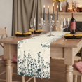 thumbnail image 2 of Navy Botanical 70 Inch Table Runner, Blue Dragonfly Flower Leaf Retro Style Farmhouse Dresser Scarf Cotton & Linen Tablerunner for Dining/Kitchen Island/Holiday Party Décor 13" x 70", 2 of 9