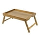 thumbnail image 1 of Bandeja de mesa de cama VaeFae de madera de acacia con patas plegables para dormitorio, 1 of 7