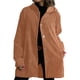 thumbnail image 3 of Chaqueta Informal de Holgada con Capucha y Larga para Mujer, Otoño e Invierno Marrón XXL, 3 of 6