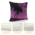 thumbnail image 4 of JRXY Throw Pillow Cover Black Coconut Palms Silhouettes of Trees Against The Night Home Decor Pillowcase Cushion Cover for Sofa Couch Bed and Car White, 4 of 5