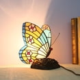 thumbnail image 2 of Matsuzay Lámpara de con mariposas de vidrieras, exquisito diseño de escena interior, decoración del hogar, enchufe británico, lámpara de Iluminación novedosa Matsuzay HA070208-01, 2 of 6